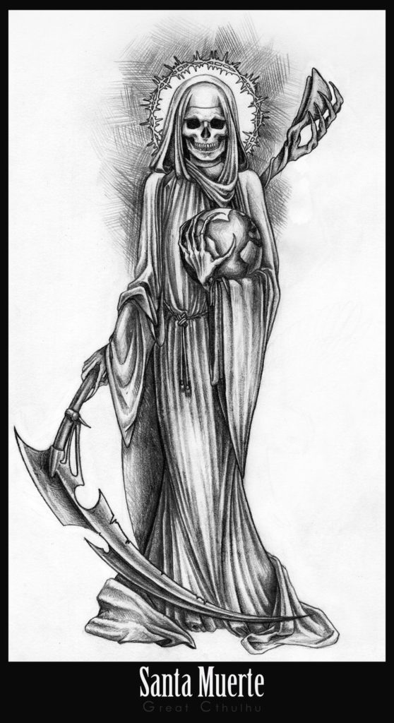 santa muerte blanca